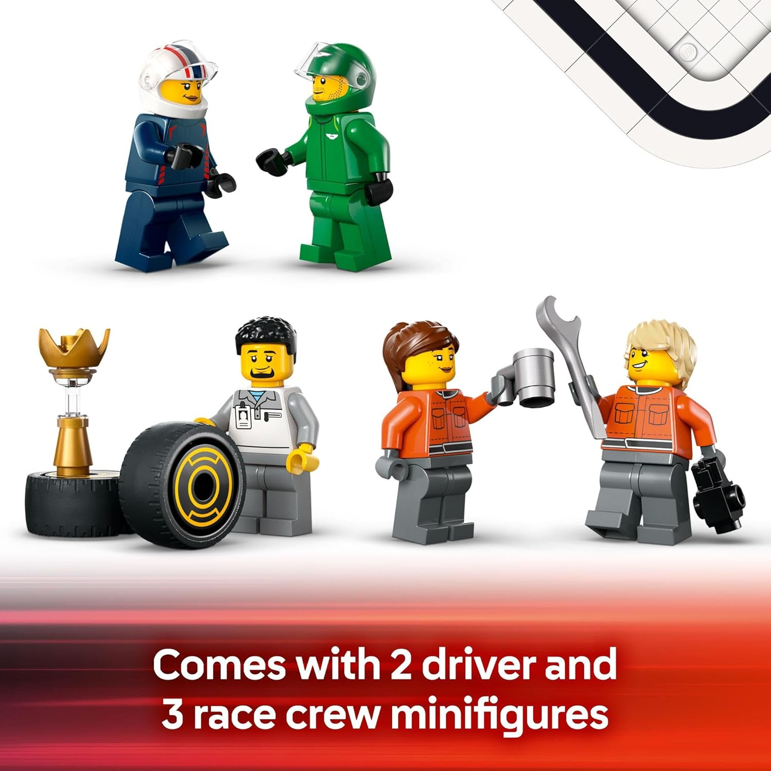 LEGO City F1 Truck with RB20 & AMR24 F1 Cars, Kids Toy for 8+ Year Old Boys & Girls, Formula 1 Toy with Aston Martin and Red Bull Racing Car, Construction Kit with Transporter and 5 Minifigures 60445 image number 4