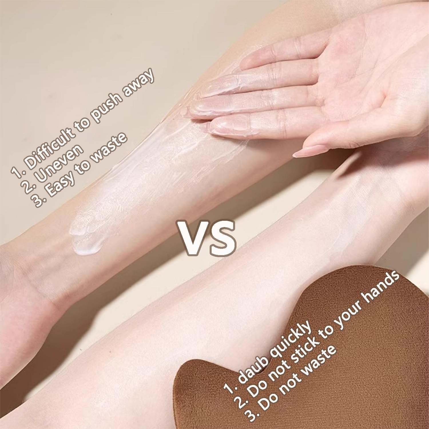 Tanning Mitt Set for Self-Tanning Mousse and Lotions - Elastic Tanning Gloves with Finger Slots for Back Applicator - Washable and Reusable Body Self Tanner Mitts (Pink) - Brown image number 3