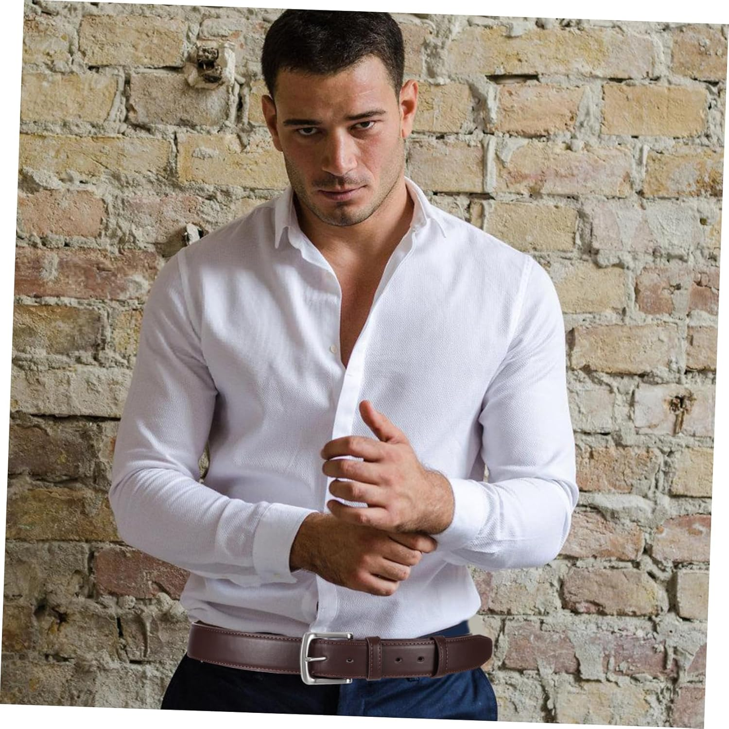 COOLHIYA Wallet Belt Men Hidden Money Pouch Pu Money Belt for Travel Security Easy Zipper Fit image number 3