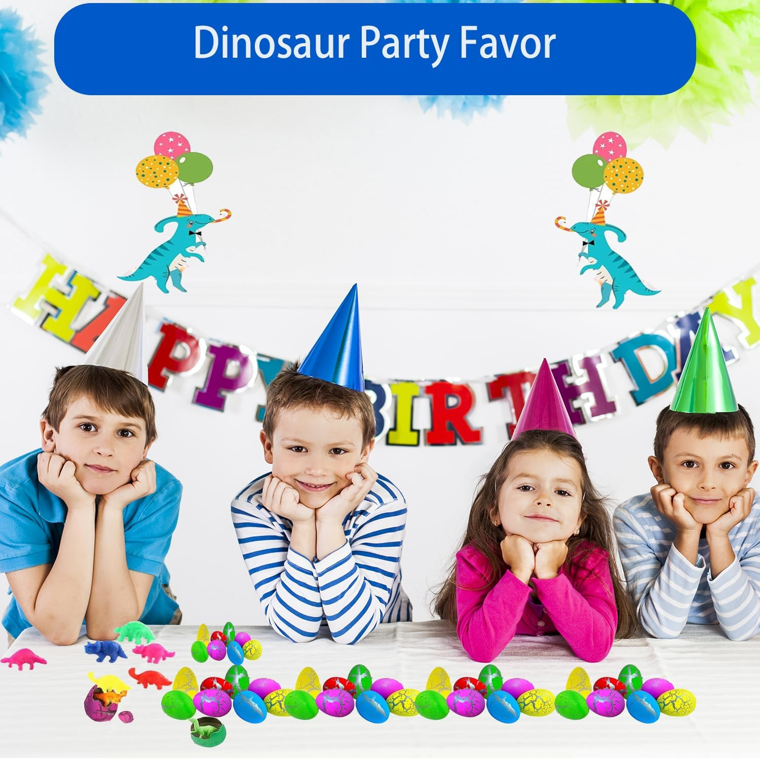 60PCS Small Dinosaur Eggs Toys,Hatching Dinos Egg for Dinosaur Favors Party Birthday Valentine Goodie Bag Stuffers Classroom Carnival Prizes Bulk Pinata Fillers Novelty for Toddler Kids 3-10 Boy Girl