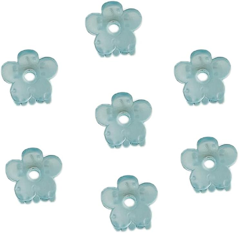 Pack of 30 Small Flower Hair Clips, 2 Cm Claw Clips, Hair Clips, Non-Slip Handle, Mini Accessories, Cute Flowers Hair Clip, Hair Accessories for Women, DIY Hair Styling, Light Blue image number 3