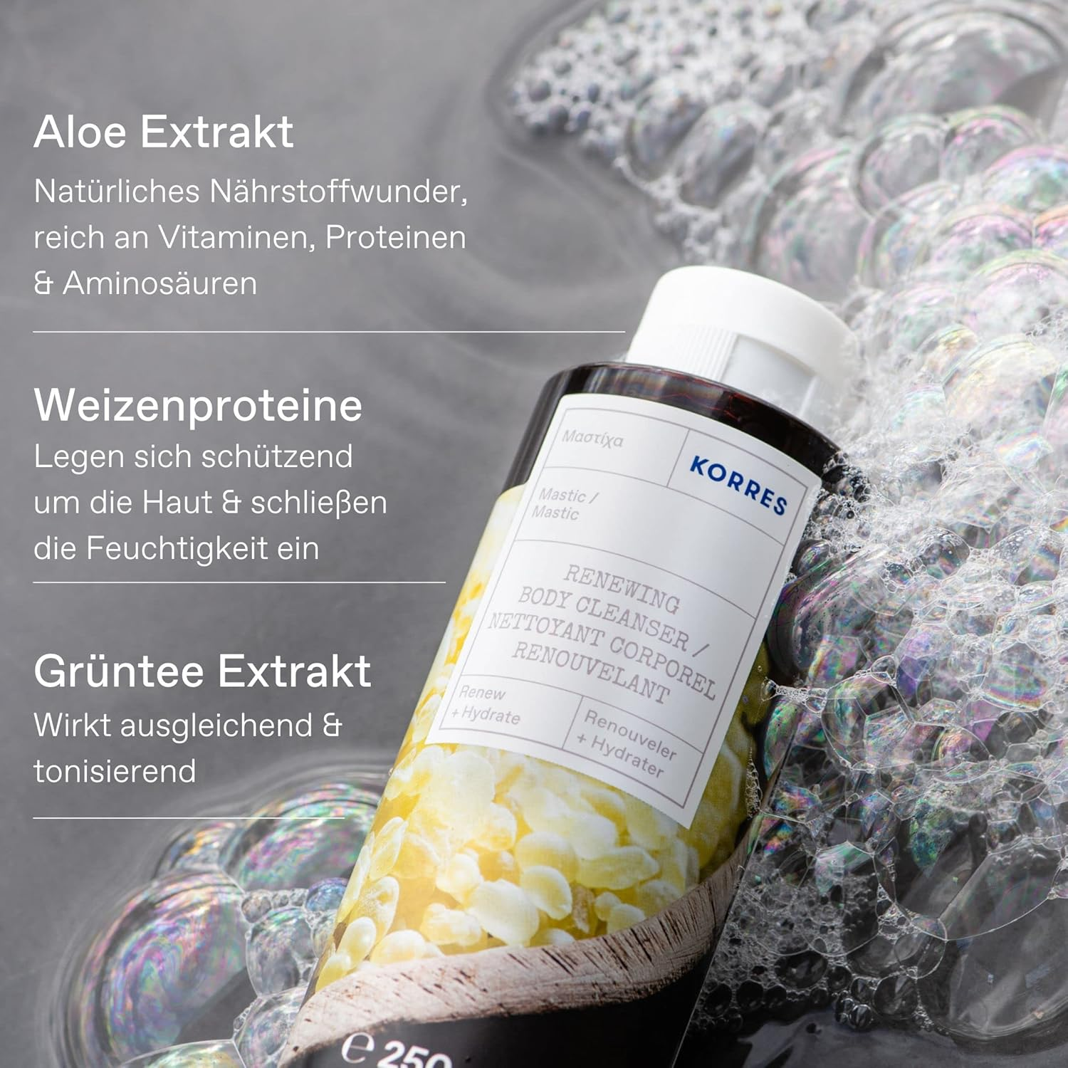 KORRES Pomegranate Grove Revitalising Shower Gel with Active Aloe Vera, with Fruity Aroma of Juicy Pomegranates, Dermatologically Tested, Vegan, Silicone and Paraben Free, 250 Ml image number 6