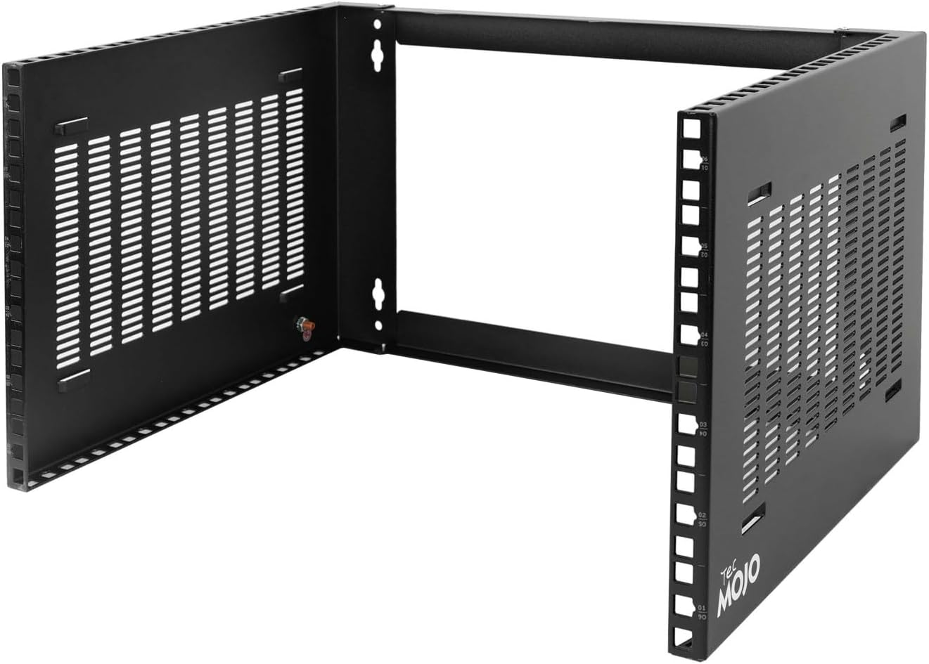 Tecmojo 6U Server Rack 350Mm Deep Open Frame Network Rack 19" Width Wall Mount for Shallow Server and IT Equipment, Network Switches, Patch Panel Bracket, 50 Kg /110 Lbs Max Loading, Black