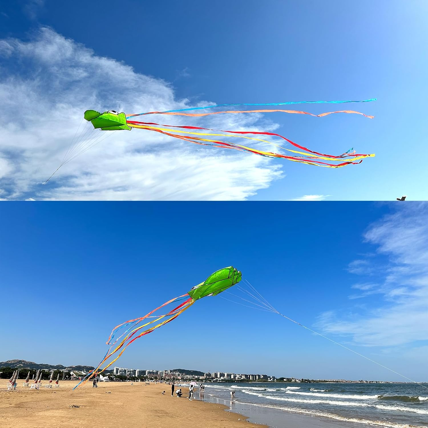 Simxkai Octopus Kite for Kids & Adults, Easy to Fly Beginner Kite for Boys & Girls, 28''*158'' Large Soft 3D Beach Kite for Outdoor Activities (Red, Pink, Blue, Yellow, Green, Purple) image number 6