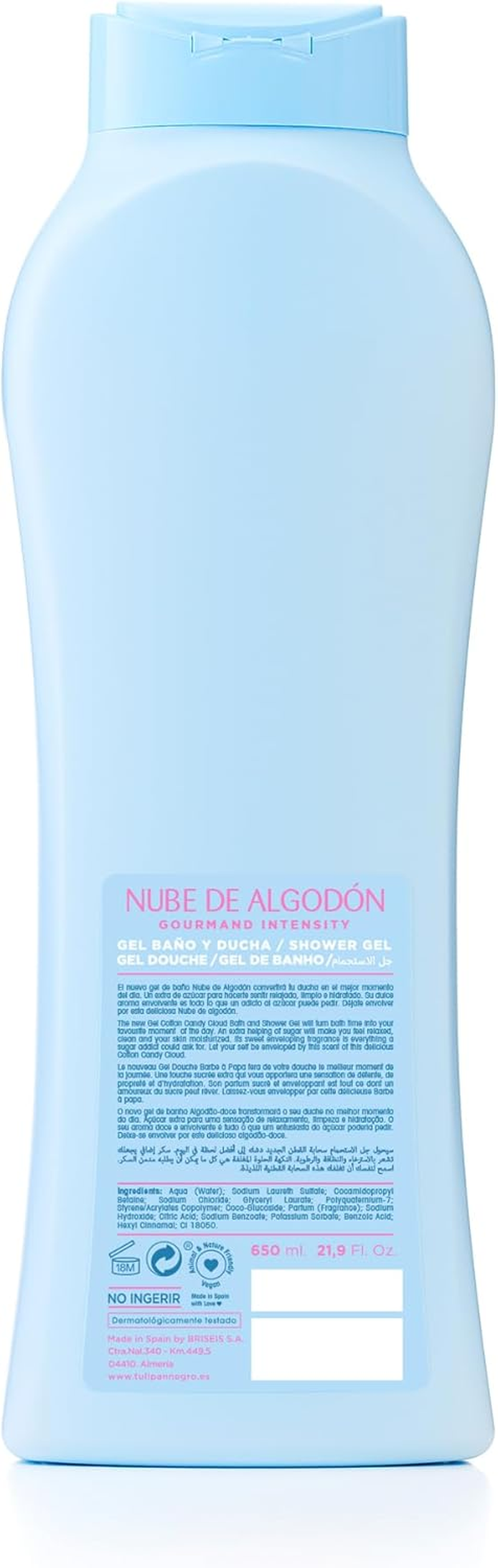 BLUE TULIPAN BATH GEL 720 ML COTTON CLOUD image number 2