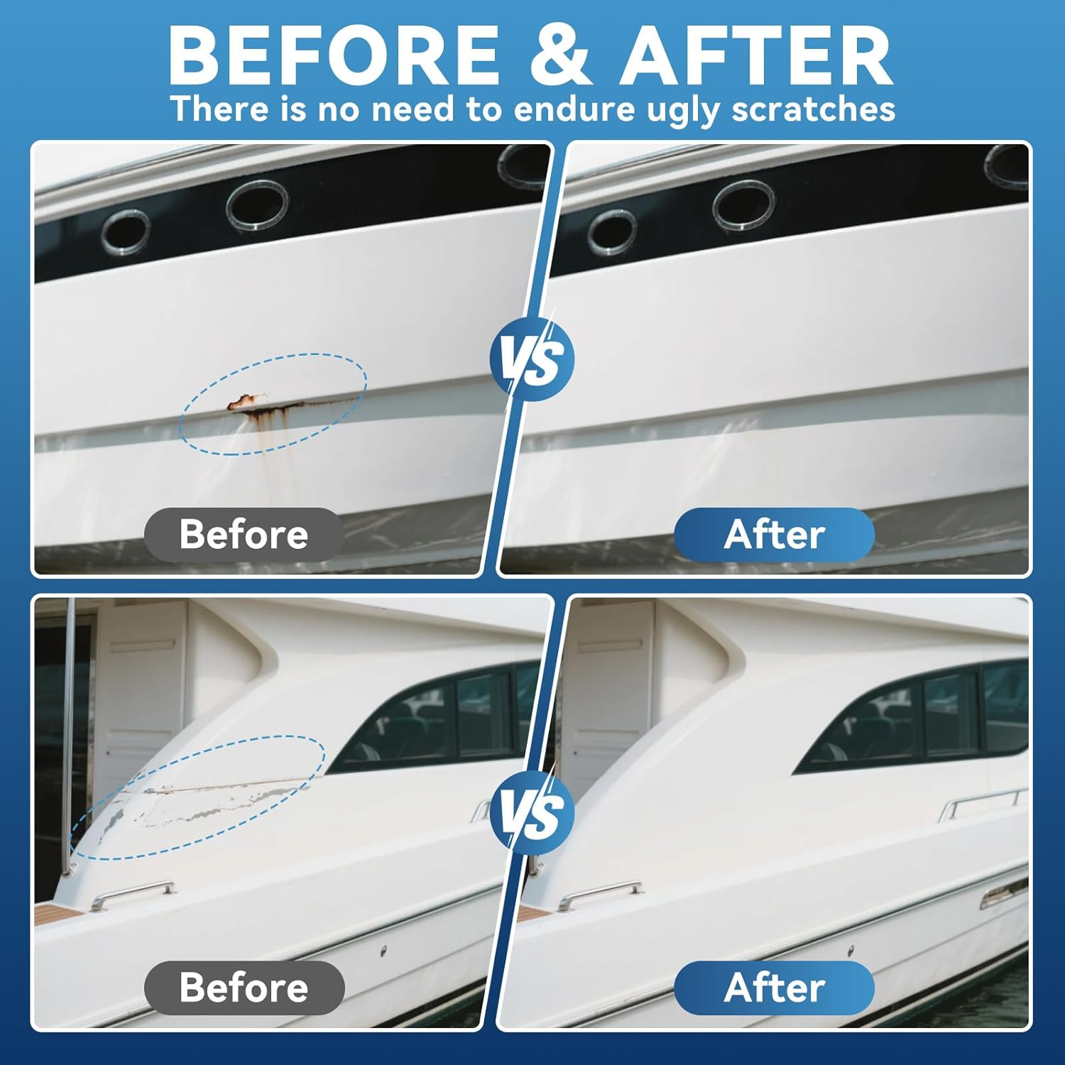 Boat Paint White Touch up Pen High-Gloss Boat Scratch Repair Marine Topside Wet Edge Bottom Enamel Marine Repair for Boats, Wood, Fiberglass, Aluminum, Metals Water-Based 30Ml image number 4