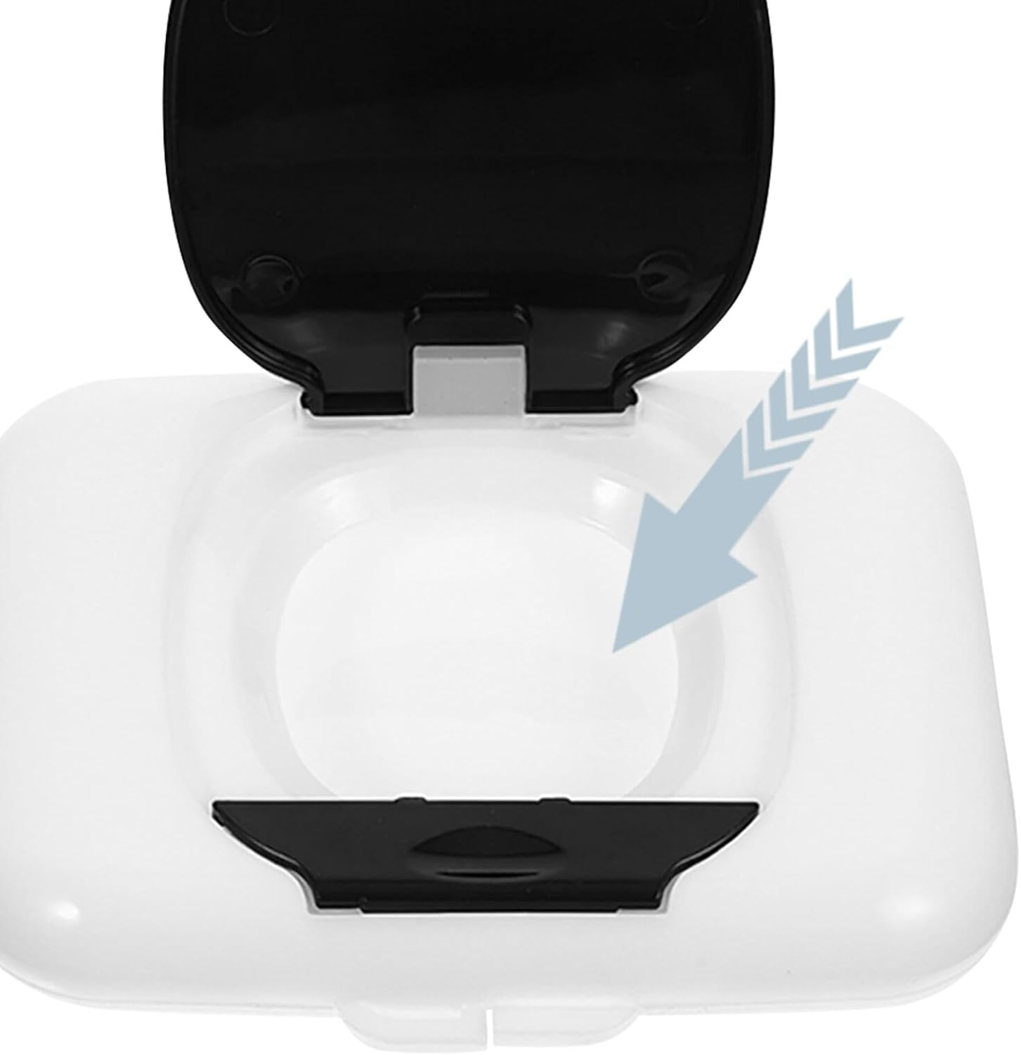 Baby Wipes Dispenser Portable Travel Wipe Holder Case Refillable Black 2Pcs Suitable for Diaper Bags and Outdoor Use image number 6