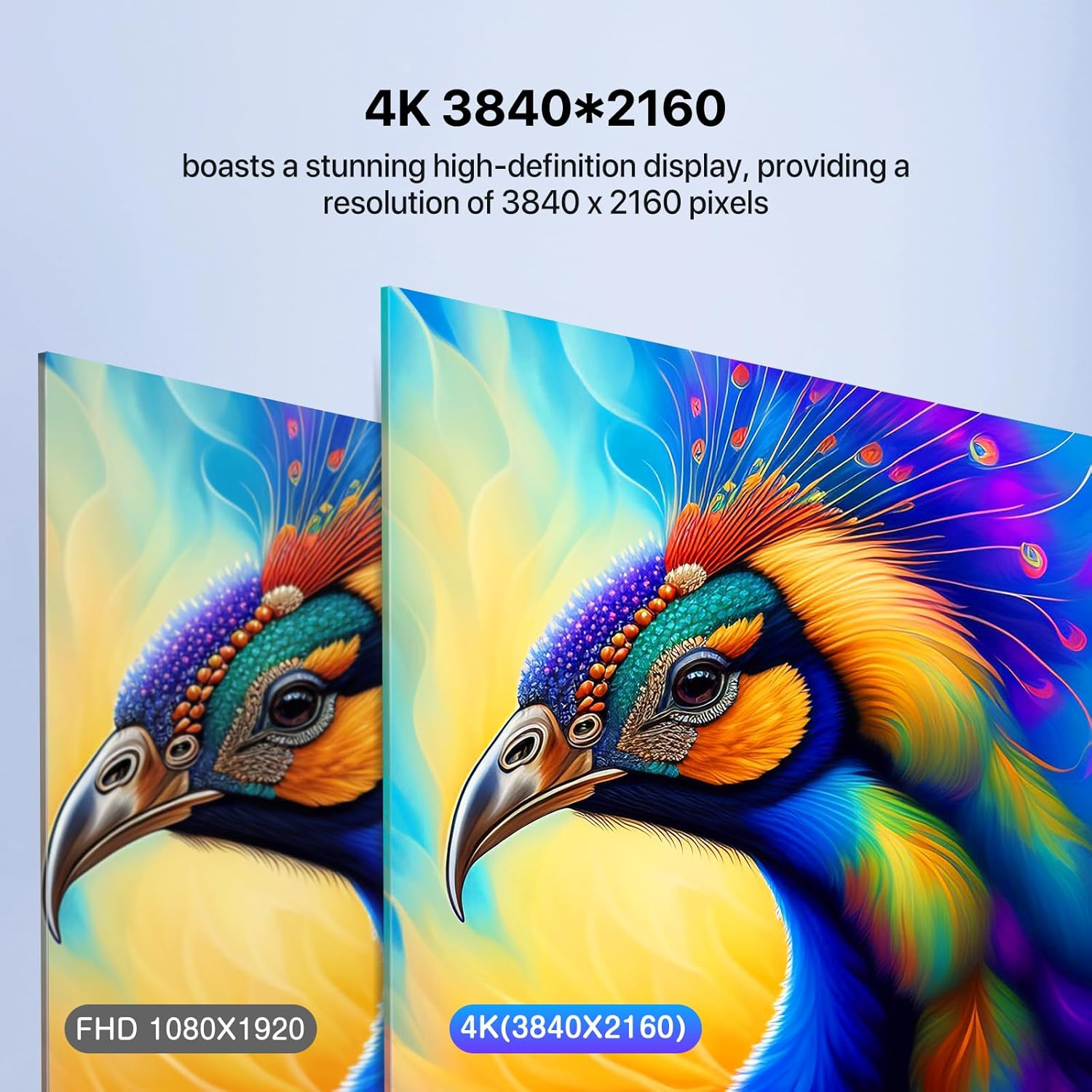 EVICIV 17.3" 4K Portable Monitor, 500 Nits, 100% Adobergb, UHD Freesync HDR IPS, 2 Speakers, Travel Monitor, 2 Type-C Ports, HDMI, VESA, Adjustable Stand