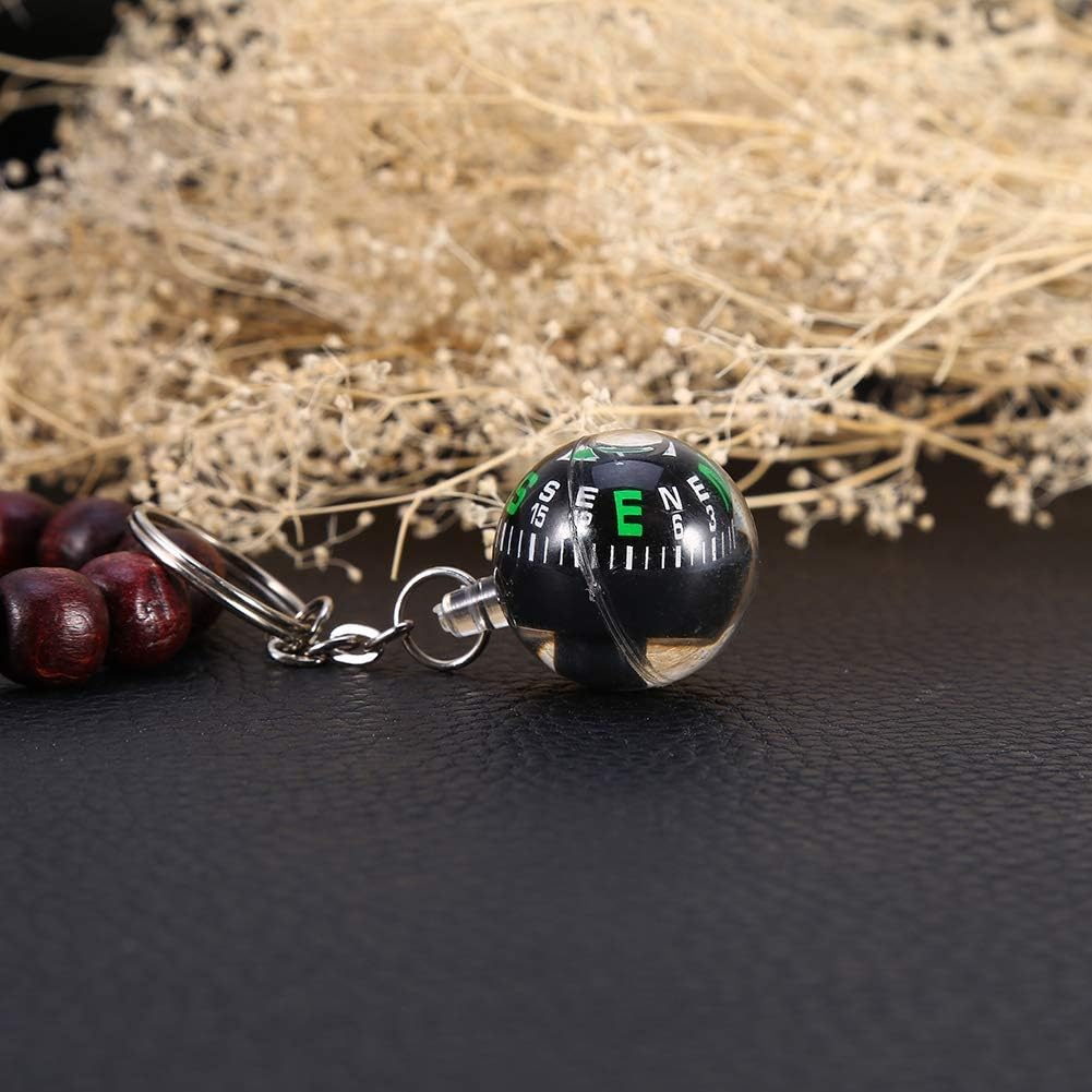 Ball Keychain Liquid Filled Compass for Hiking Camping Travel Outdoor, Mini Survival Compass Ball for Directions image number 4