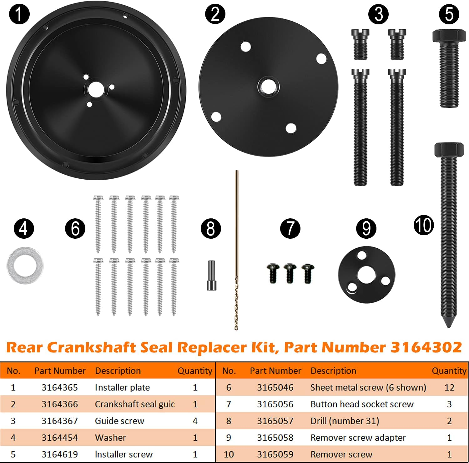 3164302 2892562 Rear Crankshaft Oil Seal Remover & Installer ST-221 Compatible with Cummins ISM L10 L10G M11 image number 5