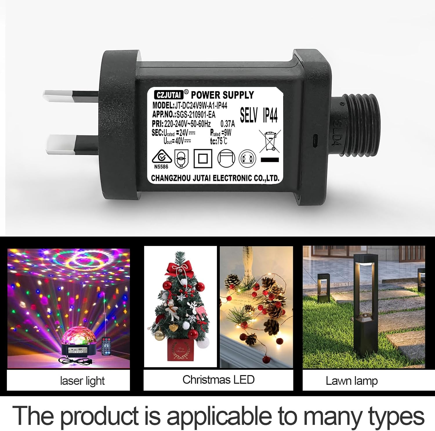 Premieradapter Power Supply for CZJUTAI JT-DC24V9W /6W /4.5W /3.6W-IP44 Christmas Lighting [A490] image number 1