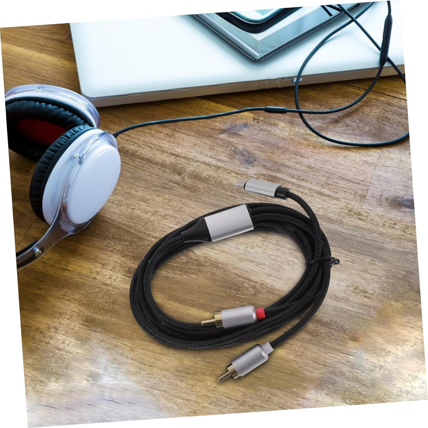 GLSTOY 1M Stereo Audio Cable Type-C to RCA Audio Equipment Adapter Power Amplifier Sound Cable for Home Theater image number 7