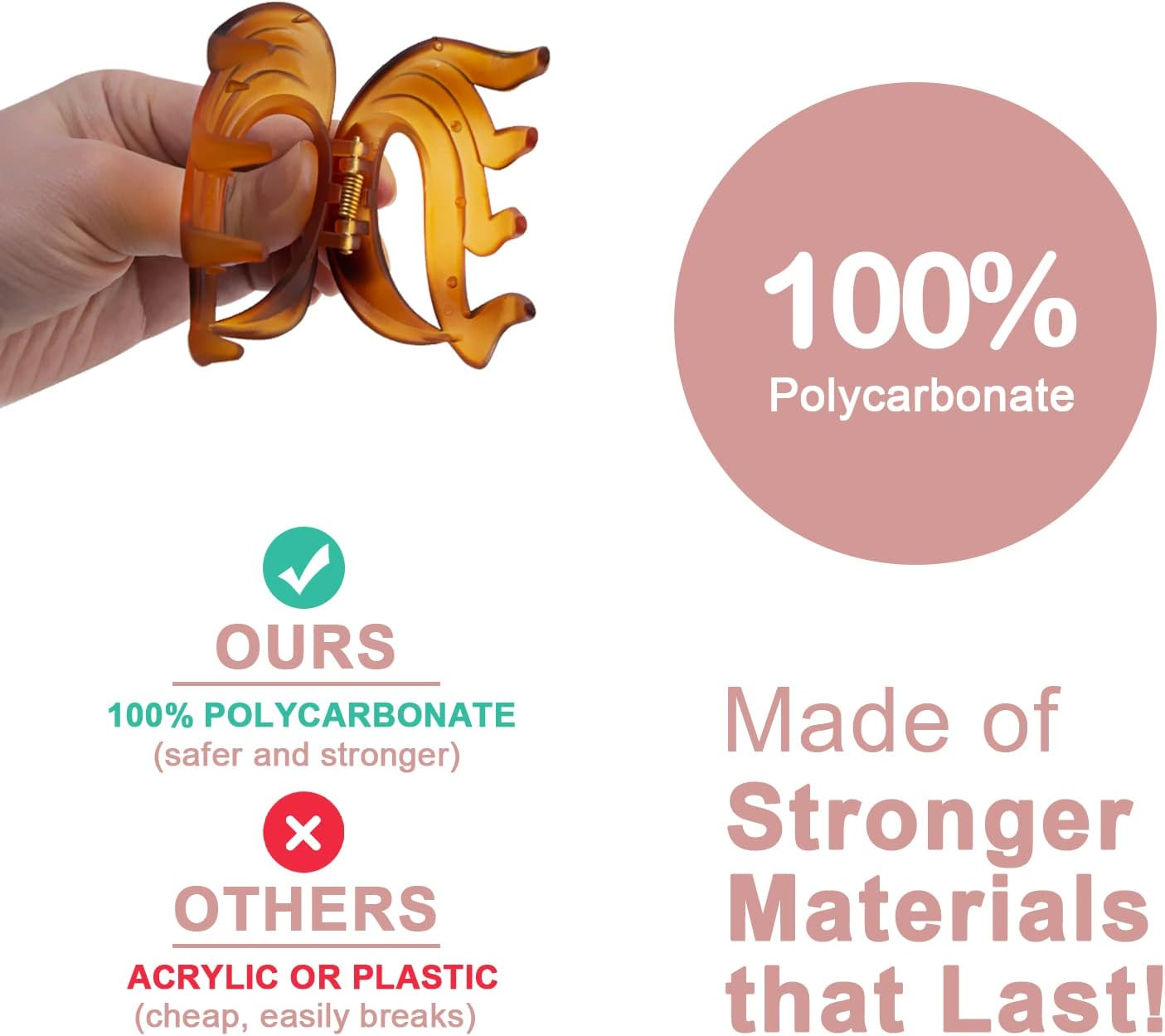 Claw Clips for Thin, Fine to Medium Hair - 2.6 Inch Strong Matte Flower Jaw Clips with Non-Slip Grip for Women, Girls & Kids, Gift Box Included (Black, Brown) - Multi Colors image number 7