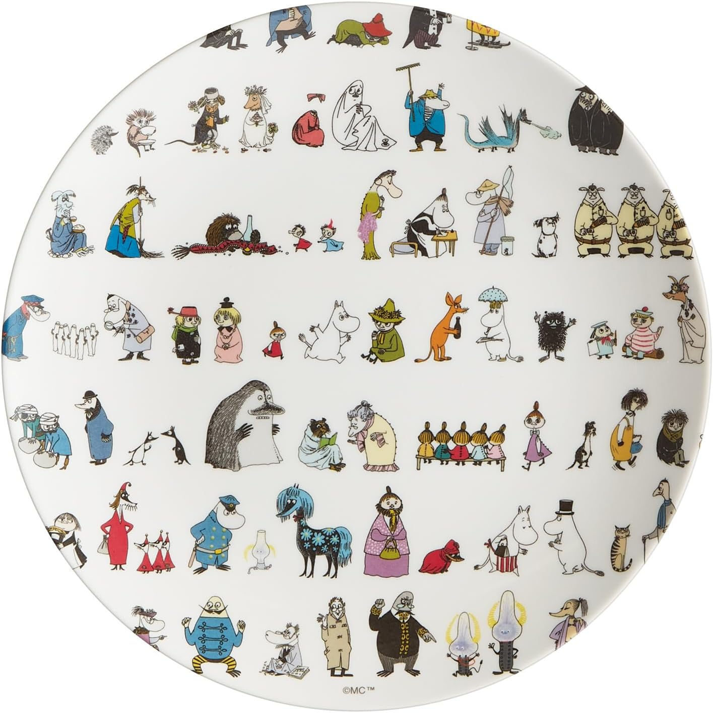 Skater MPL20P-A Melamine Plate, 7.9 Inches (20 Cm), Moomin Plate, 80Th
