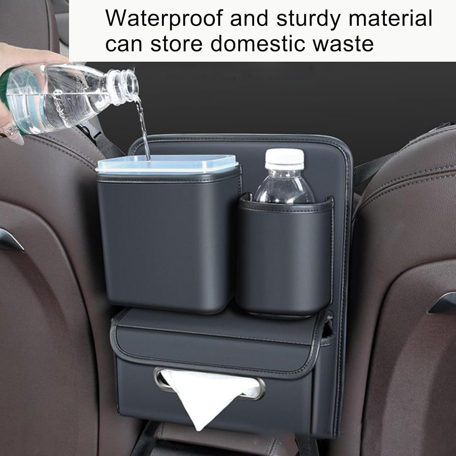 Car between Seat Organizer - Automotive Handbag Tissue Holder - Car Interior Handbag Organizer for Water Cup Tissue Umbrella Road Trip Document Storage Men Women Family Outing image number 5