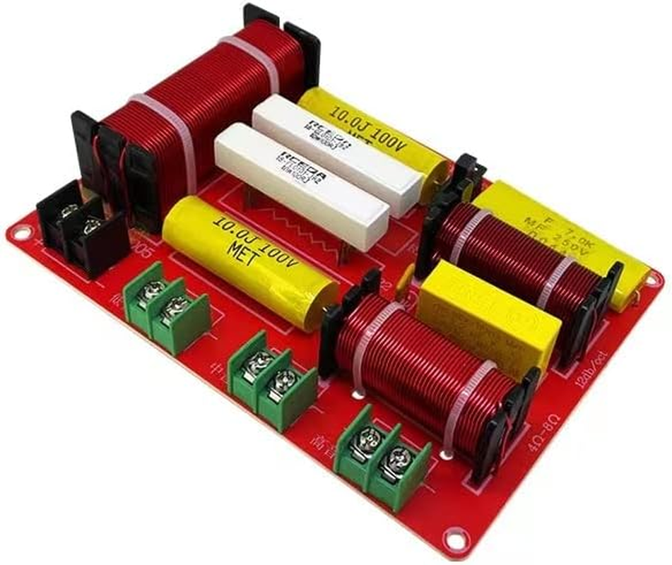 HOOCI 2PCS 3Way 250W Audio Hifi Filter Circuit Board 850Hz/4000Hz Stereo Speaker Crossover Filters 3 Unit Frequency Dividers image number 2
