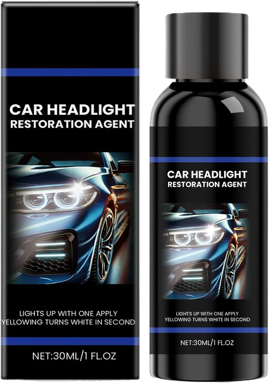 Headlight Restorer - Headlamp Care Agent for Vehicle,4-In-1 Waterproof Gentle Headlight Restoration Agent for Vehicle, Truck, Automotive Lens Repair image number 1