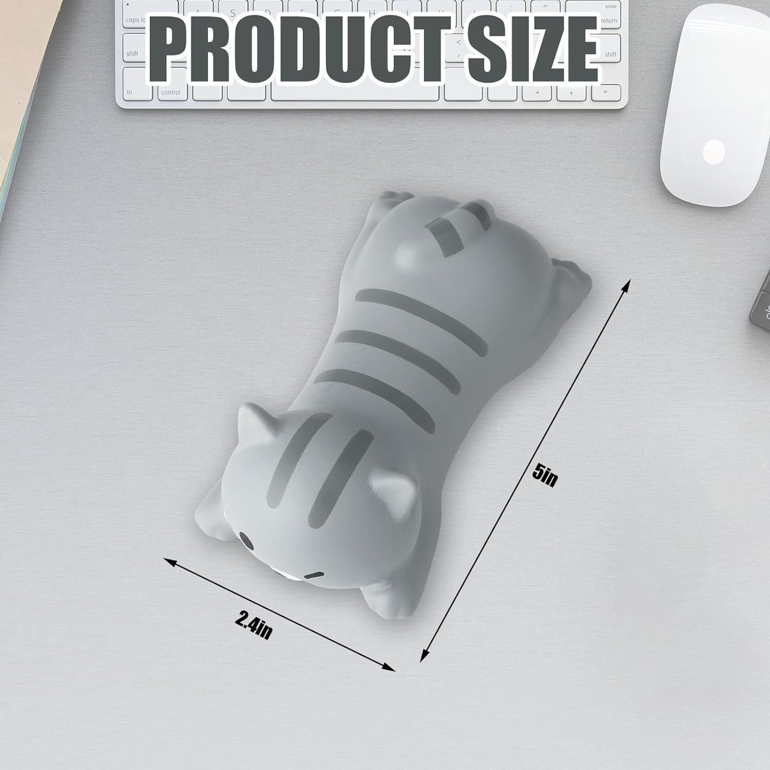 Kanayu 2 Pcs Cat Wrist Rest Support for Mouse Cute Wrist Rest Keyboard Computer Kawaii Mouse Pad Pet Shape Arm Foam Non Slip Cat Desk Accessories for Women Office Supplies Cushion Computer image number 5