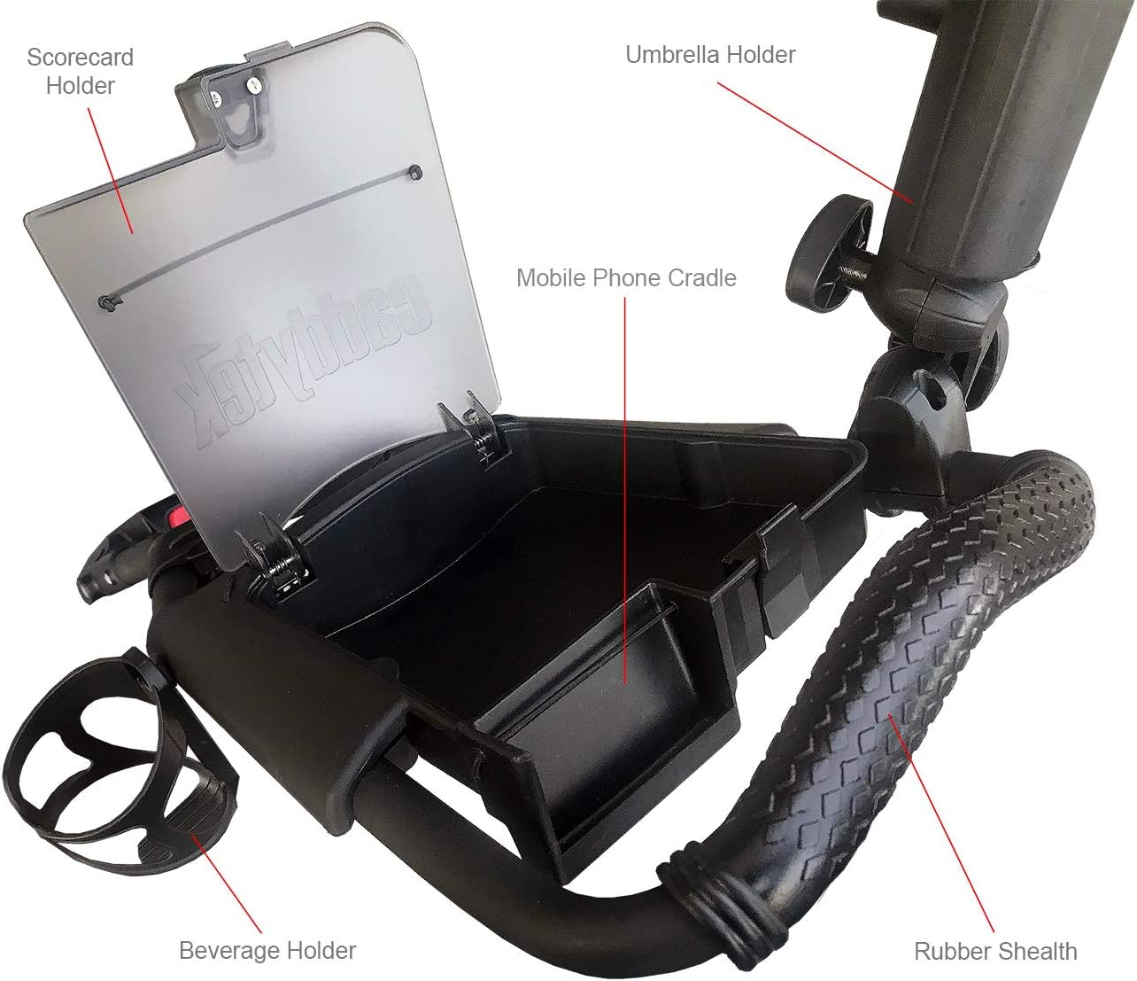 Caddytek Caddylite Ez-Fold Pro 3-Wheel Golf Buggy/Push Cart + Removable Seat - 12-Month Australian Warranty - Blue image number 2