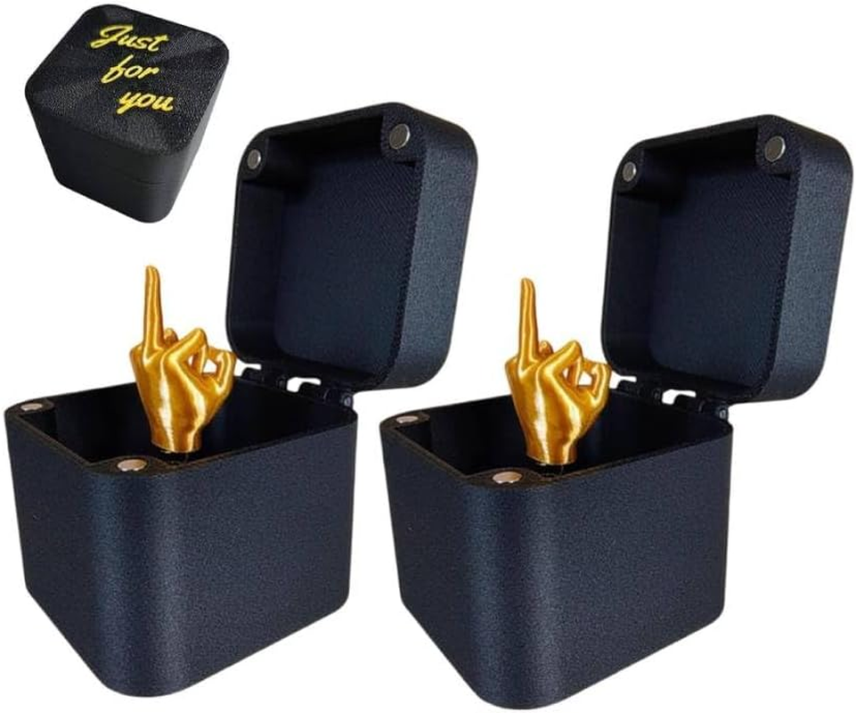 Middle Finger Surprise Gift Box - Prank up Hand Statue for Adults, Christmas Funny Desk Decor image number 4
