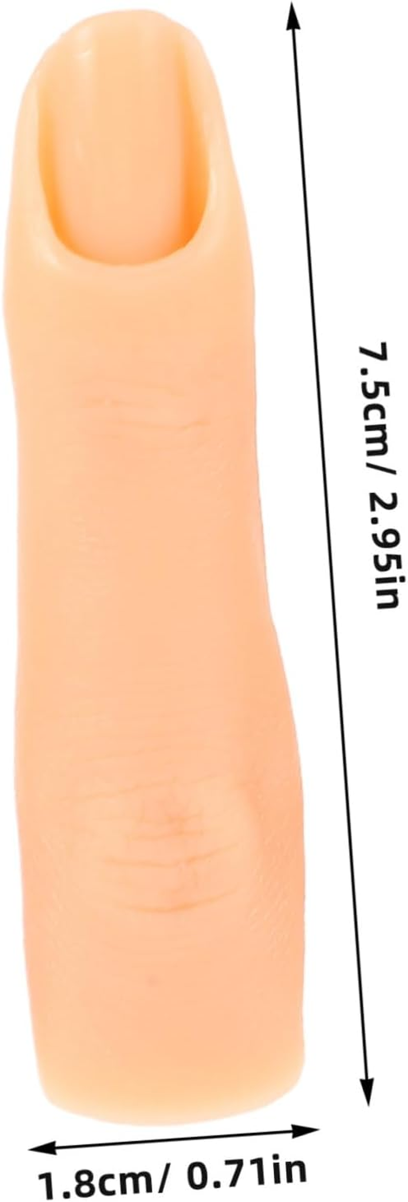 Ipetboom 5Pcs Nail Art Practice Fingers Silicone Fake Nails Movable Hand Model for Professionals