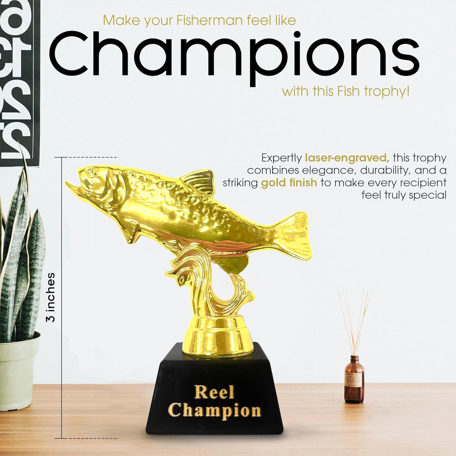 Vaulted Skulls & Co Goat Trophy | Greatest of All Time Trophy (G.O.A.T) | G.O.A.T Trophy | Sports Team Trophies | Funny Office Trophy | Gold/Black | 3"