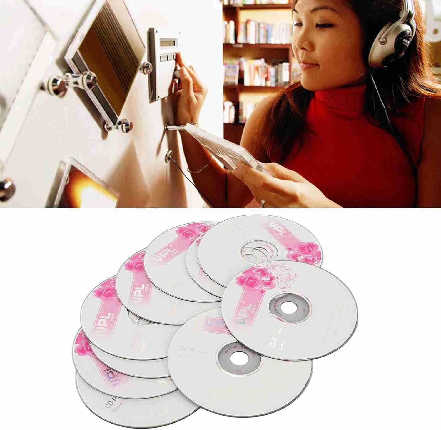 CD R Blank Discs, 52X 730MB Recordable Disc Blank Cds for Storing Digital Images Music Data, Long Term Data Archiving Discs, 175 Songs Storage Capacity, 225 Photos Storage Cds (10PCS) image number 2