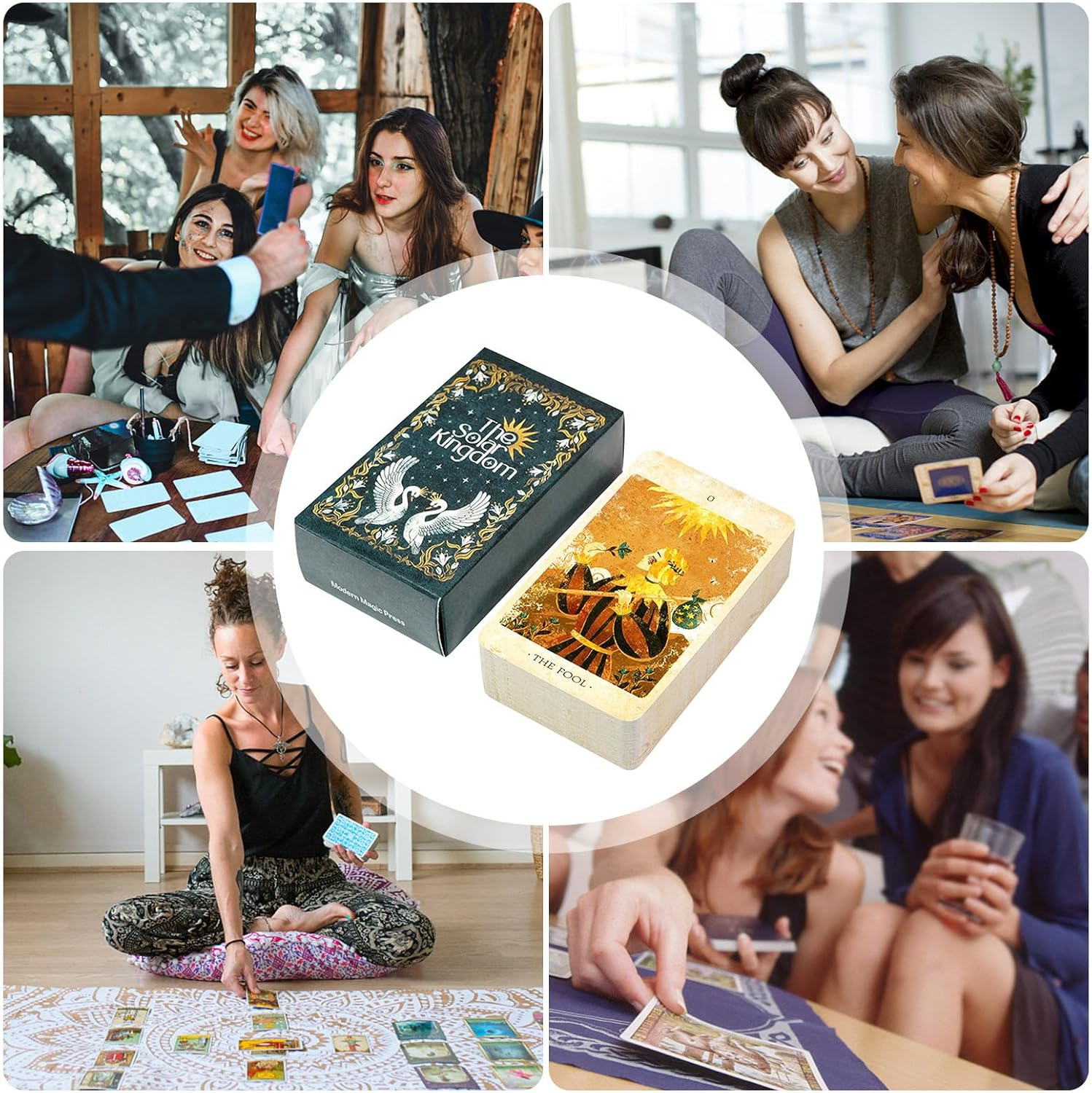 Tarot Deck Cards - 78-Card Solar Kingdom Oracle Deck | Vibrant Psychological Tarot with Detailed Imagery for past Present Future Insight Meditation and Divination Practices, 10.5X6.3Cm image number 2