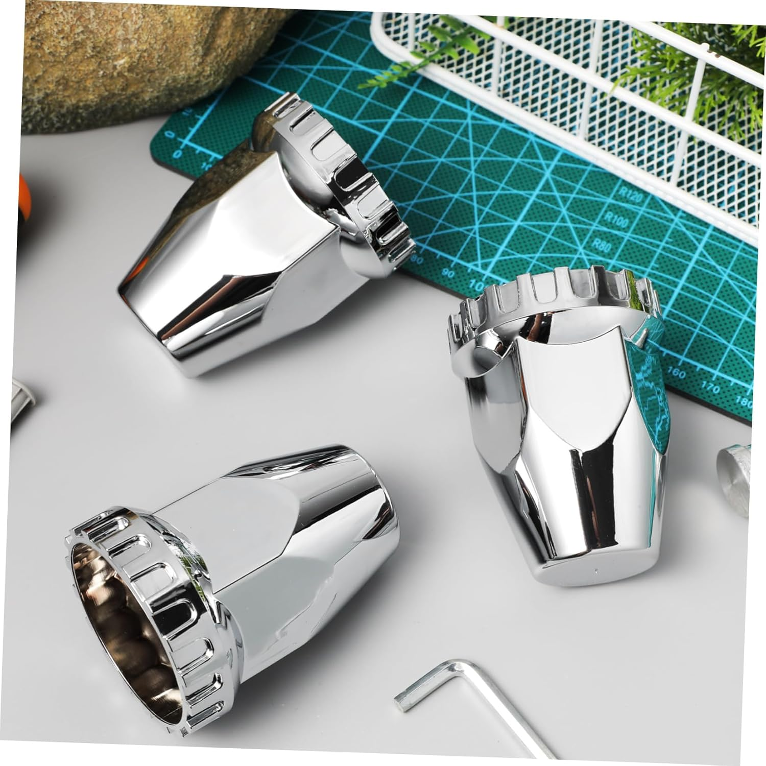 20Pcs Semi Truck Lug Nut Covers Chrome Wheel Nut Covers for Trucks Car Accessories image number 5