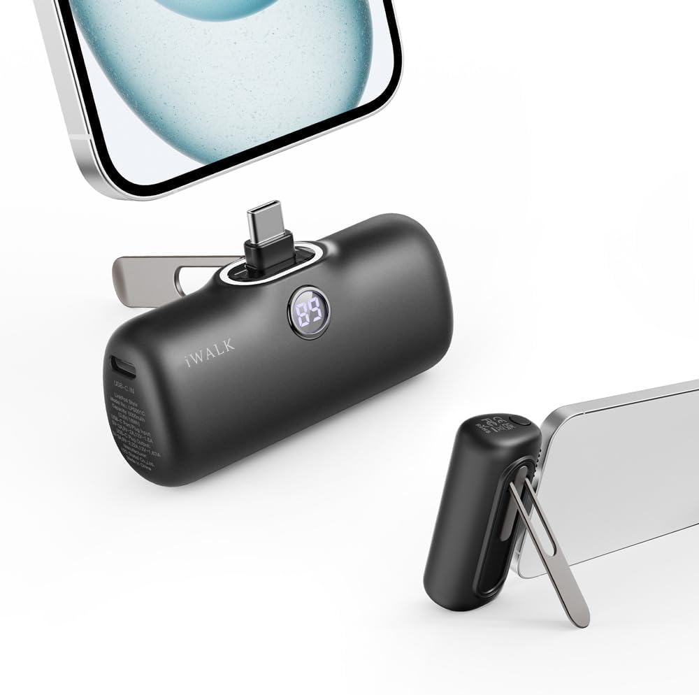 Iwalk Portable Charger for Iphone 15 Iphone 16 Series, 20W PD Fast Charging USB-C Power Bank, LED Display, 5000Mah Battery Pack Compatible with Iphone 15 Plus,15 Pro,15 Pro Max,Samsung Andriod