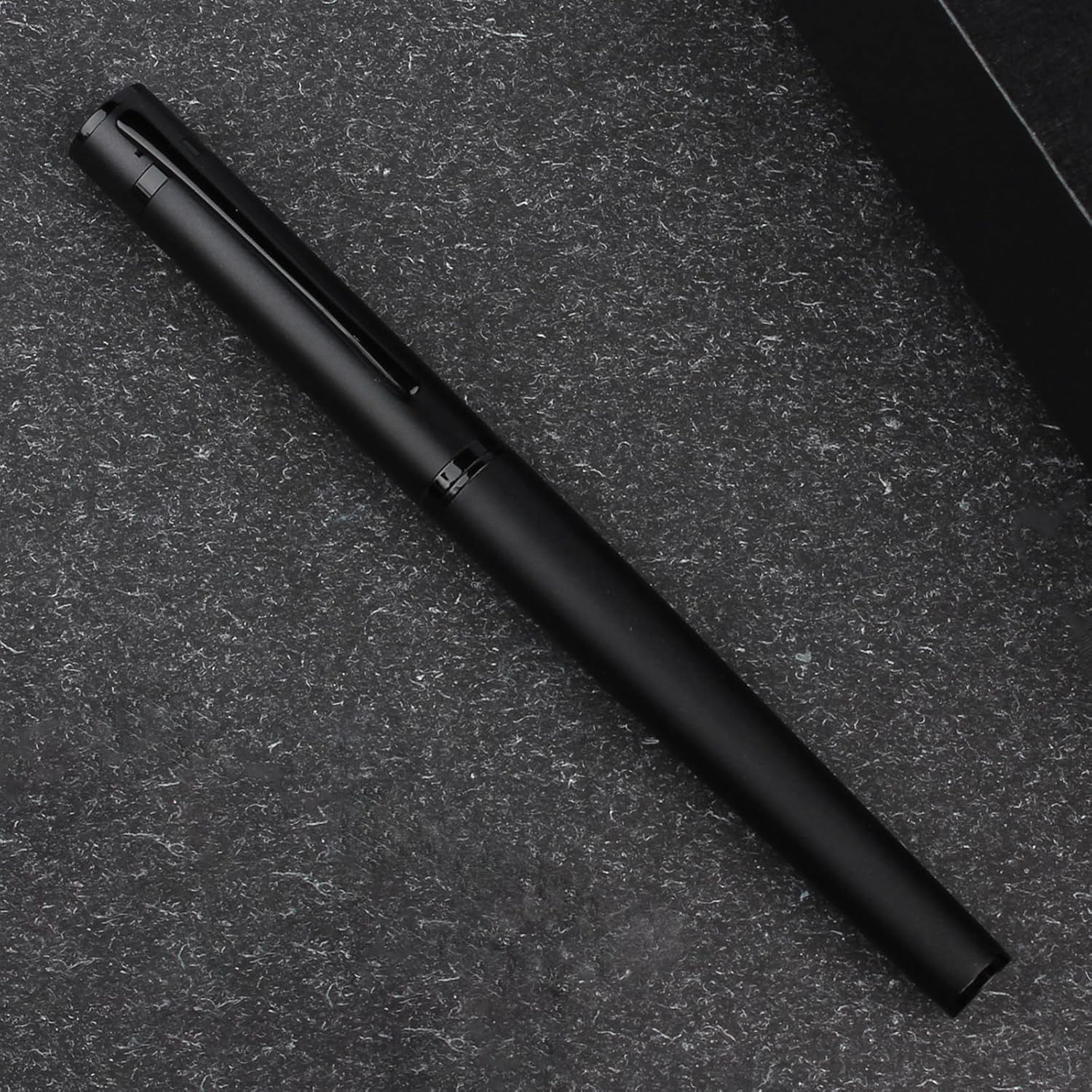 Iridium 0.5Mm Designer Nib Fountain Pen, Screw Cap, with Free Ink Converter, Black Trim image number 1