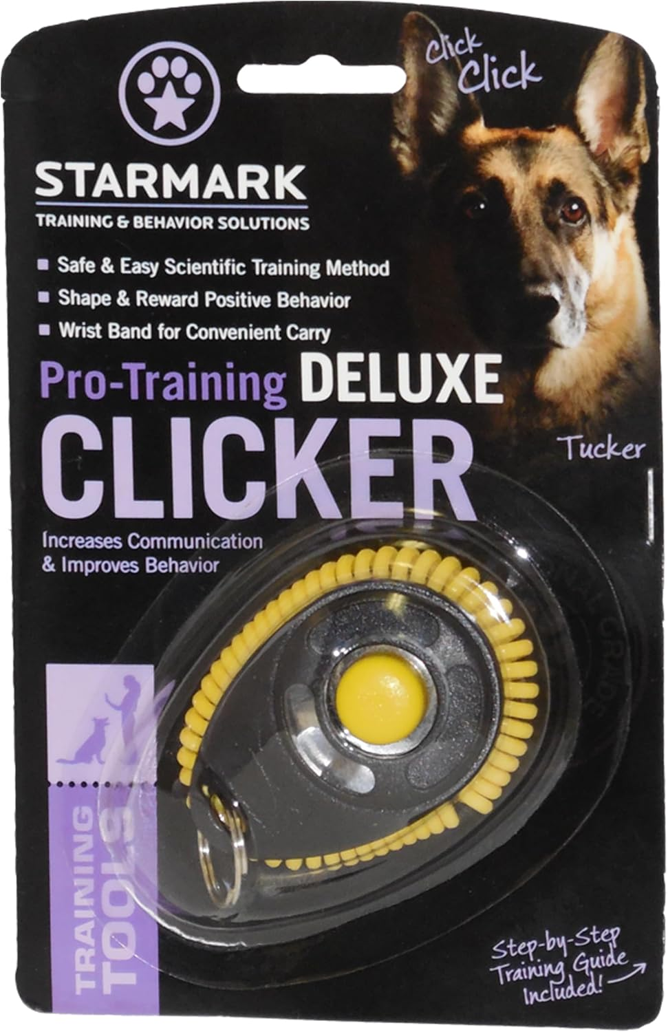 Starmark Pro-Training Clicker for Dogs, Black and Yellow PTCD 1 Count (Pack of 1) image number 1