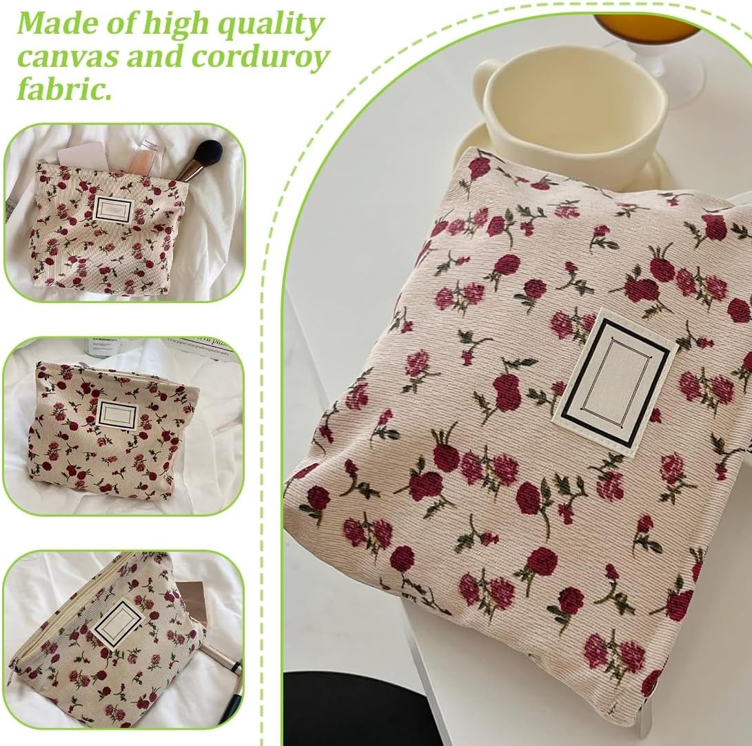 Toiletry Bag, Cosmetic Bag, Make up Bag, Travel Wash Bag, Cosmetic Bag, Corduroy, Large Capacity Cosmetic Bag, Wash Bag, Multifunctional Cosmetic Bag image number 2