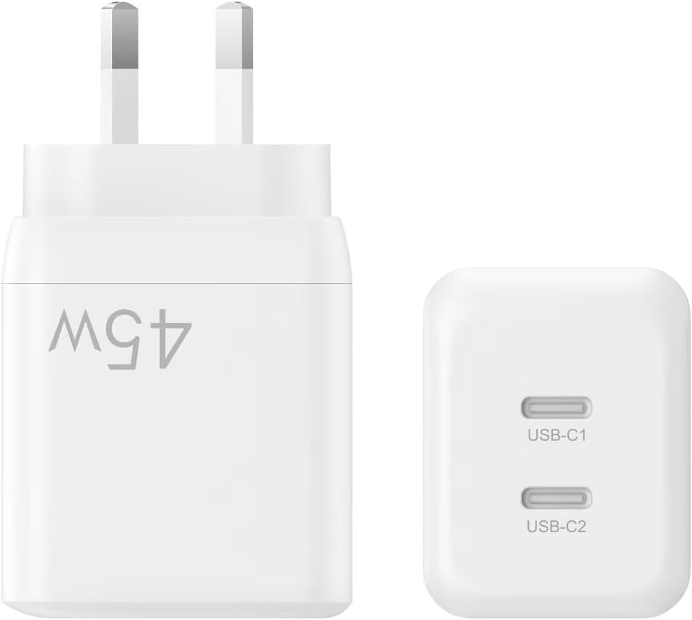 45W USB C Super Fast Charger Compatible Iphone17 Pro Max/16 Compatible with Samsung Galaxy S24/S23 25W PPS USB C Ipad image number 1