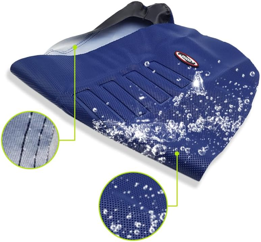 Motorcycle Seat Cover Universial Dirt Bike Gripper Soft Seat Cover Cushion with Particle Surface for CRF YZF RM KXF KLX TTR SX EXC (Blue) image number 6