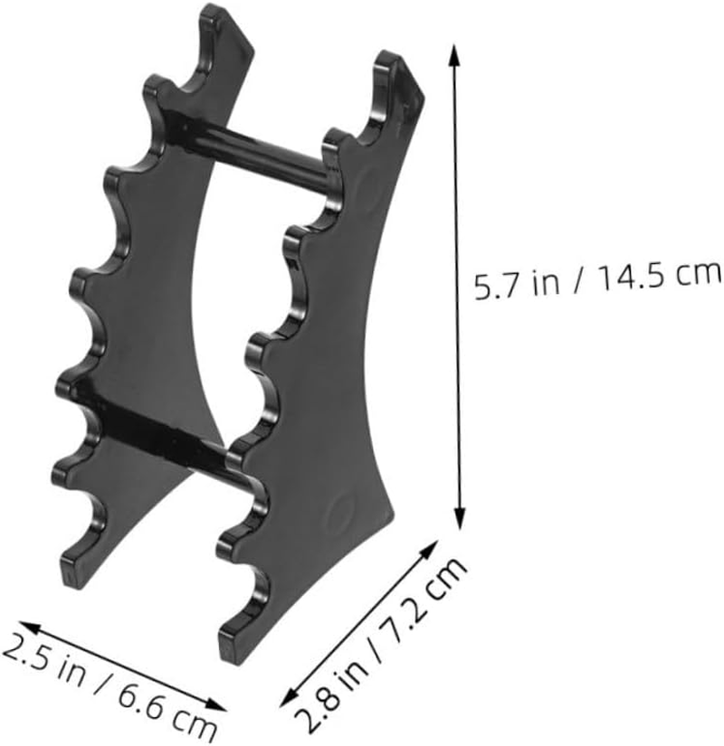 COOPHYA 2Pcs Horizontal Makeup Brush Organizer Rack with Slots Plastic Pen and Paintbrush Drying Stand for Quick Air Circulation Sturdy Holder for Eyebrow Pens Makeup Tools and Art Brushes image number 6