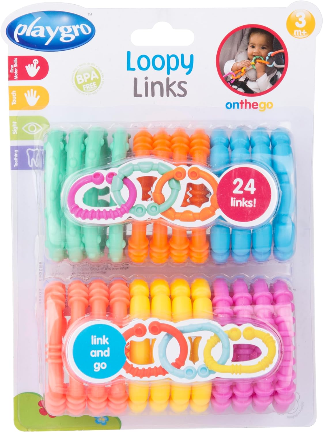 Playgro 24-Piece Loopy Links Nesting Toy Set image number 5