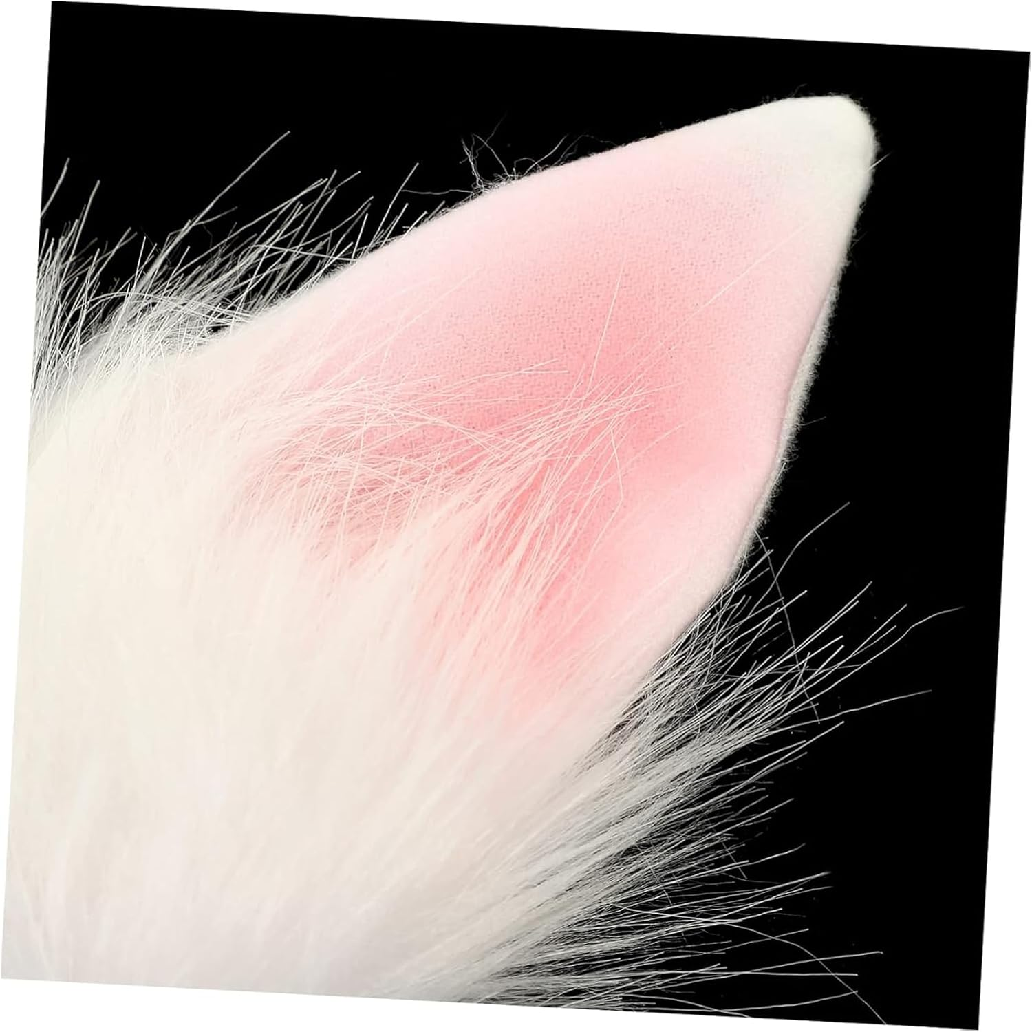 Fluffy Bunny Ear Hair Clip-White Rabbit Ears for Easter, Halloween, and Cosplay Costume Accessories for Bunny Girls and Women image number 6