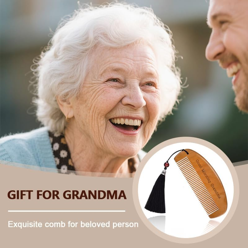 Grandma Birthday Gift from Granddaughter Grandson Novelty Engraved Good Morning Grandma Hair Comb for Grandmother Nana Granny Nanny Gifts for Christmas Practical Grandmother Gifts for Women image number 2