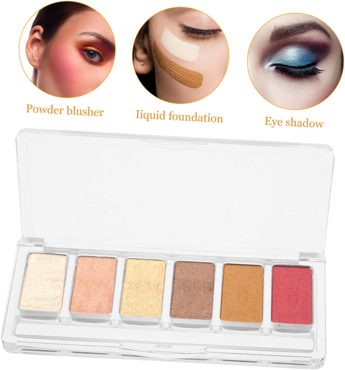 GANAZONO 3 Sets Empty Box for Eye Shadow Contouring Eye Shawdow Makeup Depotting Palette Kit Empty Eyeshadow Palette with Pans Eyeshadow Pan Transparent Acrylic