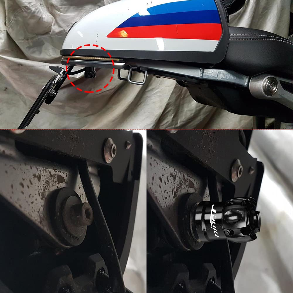 Modeer Motorcycle CNC Rear Seat Bolt Mount Screw Removal Tool-Less Quick Release Replacement for BMW R NINE T/R NINE T Racer/R NINE T PURE/R Nine T Scrambler 2014-2022 Accessories (Black) image number 4