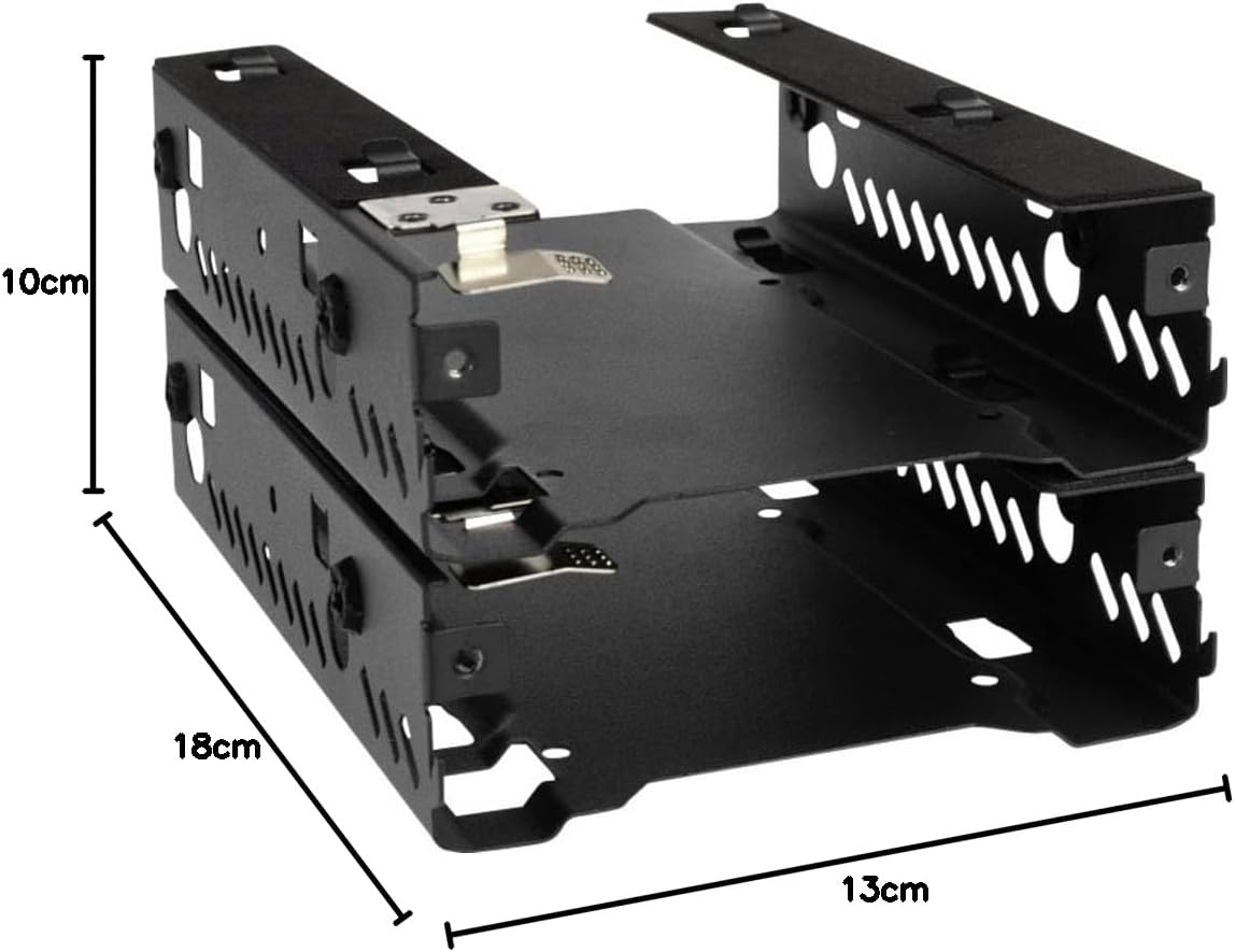 Phanteks - Stackable 3.5" HDD Bracket Duo Pack Cases Ph-Hddkt_03,Black image number 1