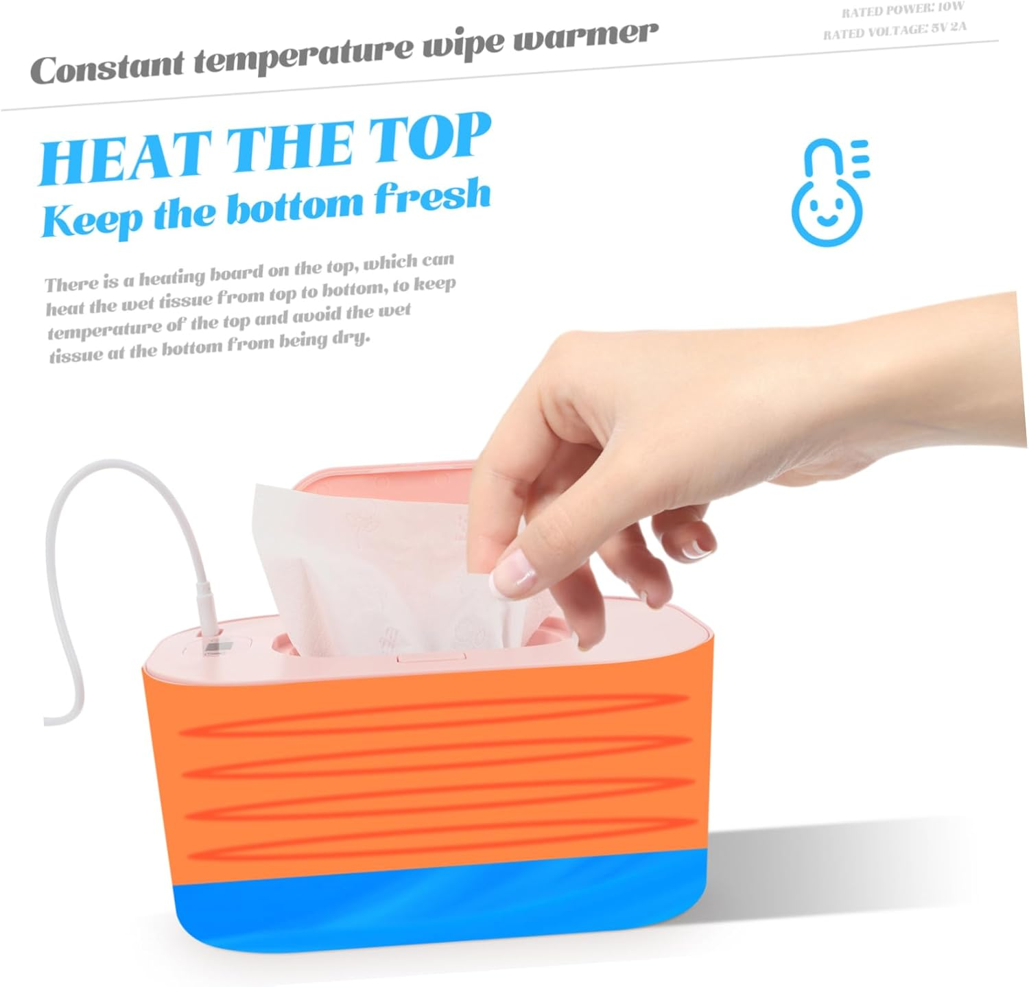 Abaodam Heater Dispenser Wipes Tissue Warmer Wipe Dispenser Supplies for Warmer for Diaper Changing Scenario image number 6