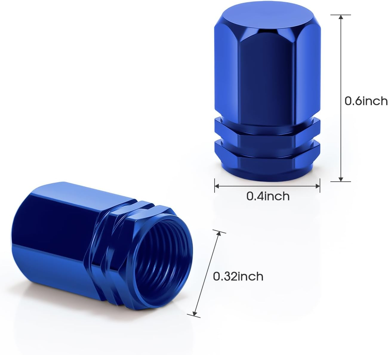 Tire Valve Caps,10 Pack Universal Air Valve Car Tire Valve Stem Caps Wheel Valve Covers Leak-Proof Air Protection Cap Fits Cars, Trucks, Bikes, Motorcycles, Bicycles (Blue) image number 1