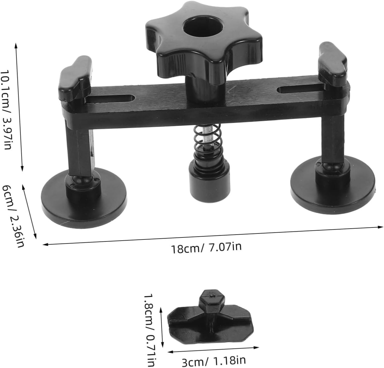 Tool Set with Black Bridge Suction Puller and 18Pcs Adhesive Pads for Hail Dent Removal Automotive Body Repair Equipment image number 2