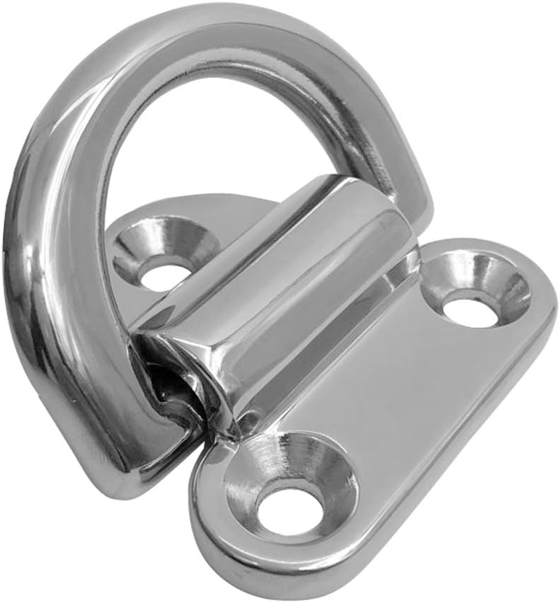 8Pcs 6Mm Folding Deck Pad Eyes/Lashing D Ring Tie Point Anchor Fixing - Marine Grade 316 Stainless Steel image number 5