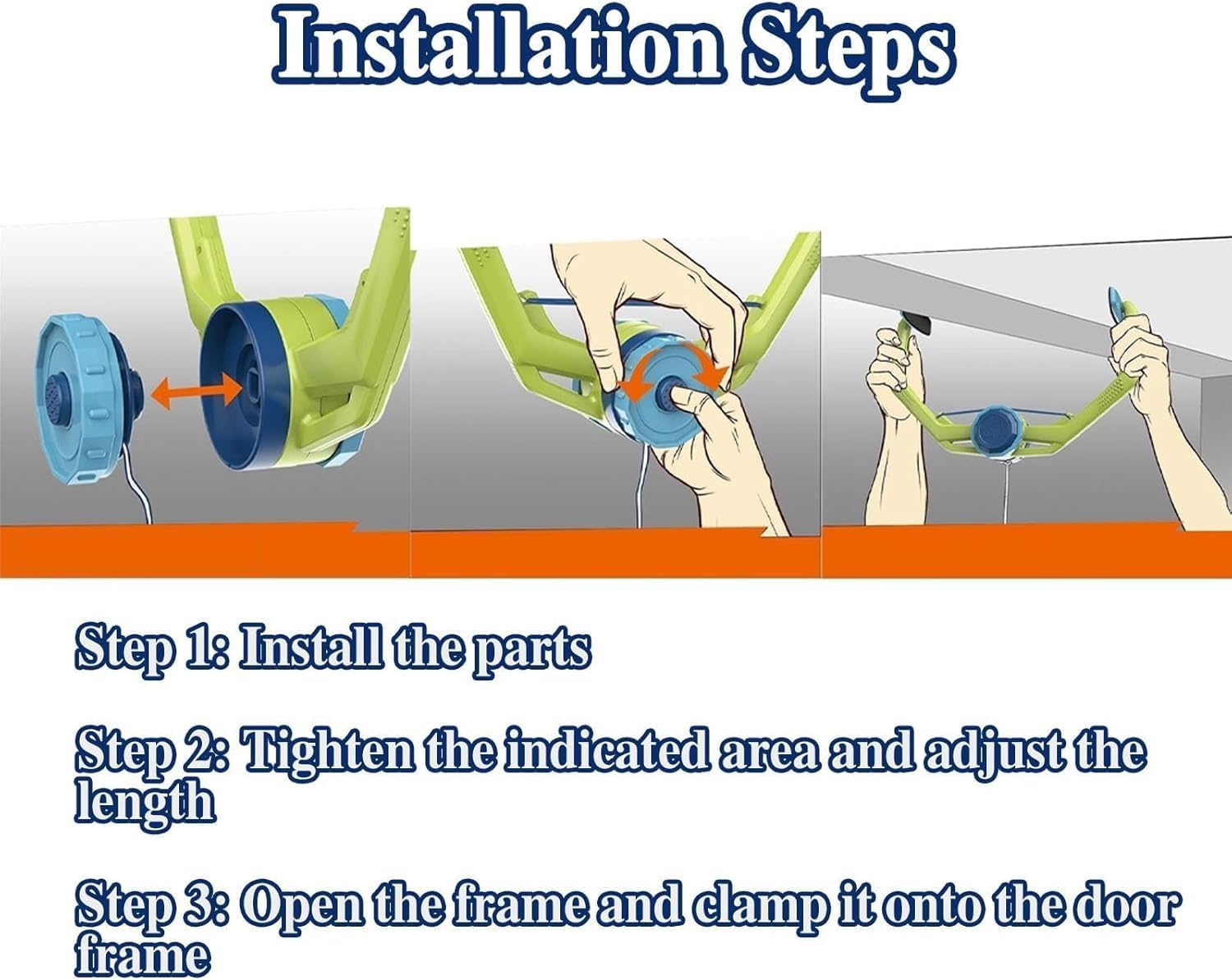 ZZUJIACUN Adjustable Door Table Tennis Game on the Door, Door Clogging Flat, Hanging Table Tennis Coach Set, Indoor Hanging Table Tennis Portable Racquet and Ball Exercisers image number 1