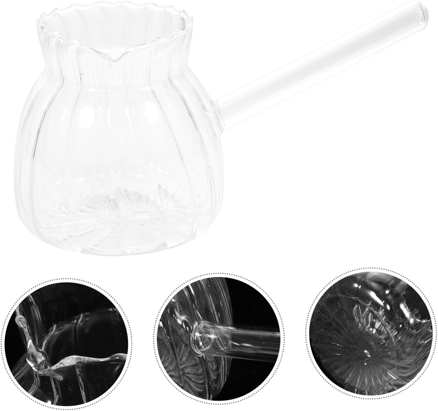 IMIKEYA Milk Cup Turkish Coffee Maker Tea Milk Espresso Creamer Housewarming Butter Melting Pot Beverage Serveware Coffee Pitcher Mug Milk Frother Cup Pull Flower Cup Vintage Glass image number 6