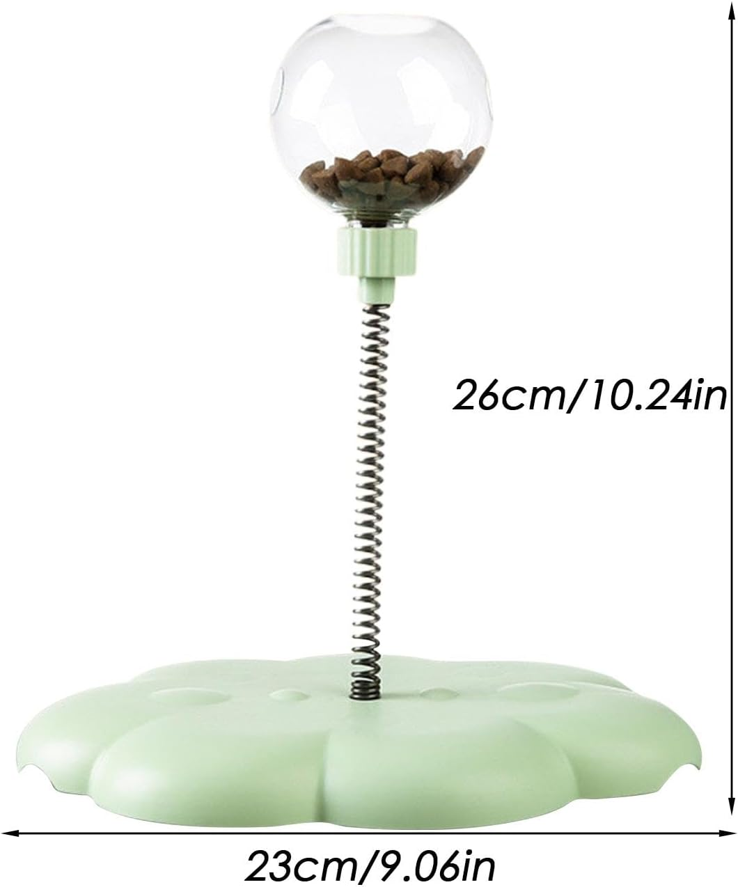 Wobbling Dog Treat Toy,Wiggling Treat Toy for Dogs,Cat Interactive Dispenser with Spring,Cat Food Dispenser Toys,Snack Ball Dog,Leaking Treats Ball Pet Feeder Toy image number 4
