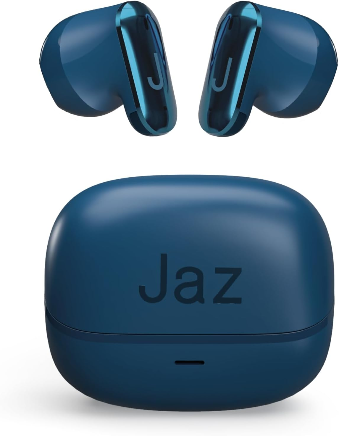 JAZ Orion Semi in Ear Headphones True Wireless Stereo Ultra Compact Charging Case Built-In Microphone Touch Control for Smartphone Tablet Laptop 20 Hours Light Blue